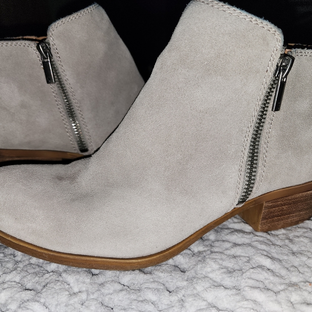 Grey Suede Lucky Brand Bootie